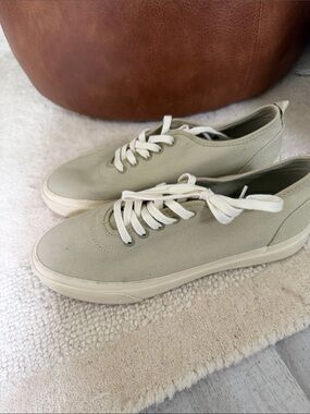 Everlane Men's Low-Top Canvas Sneakers in Light Olive